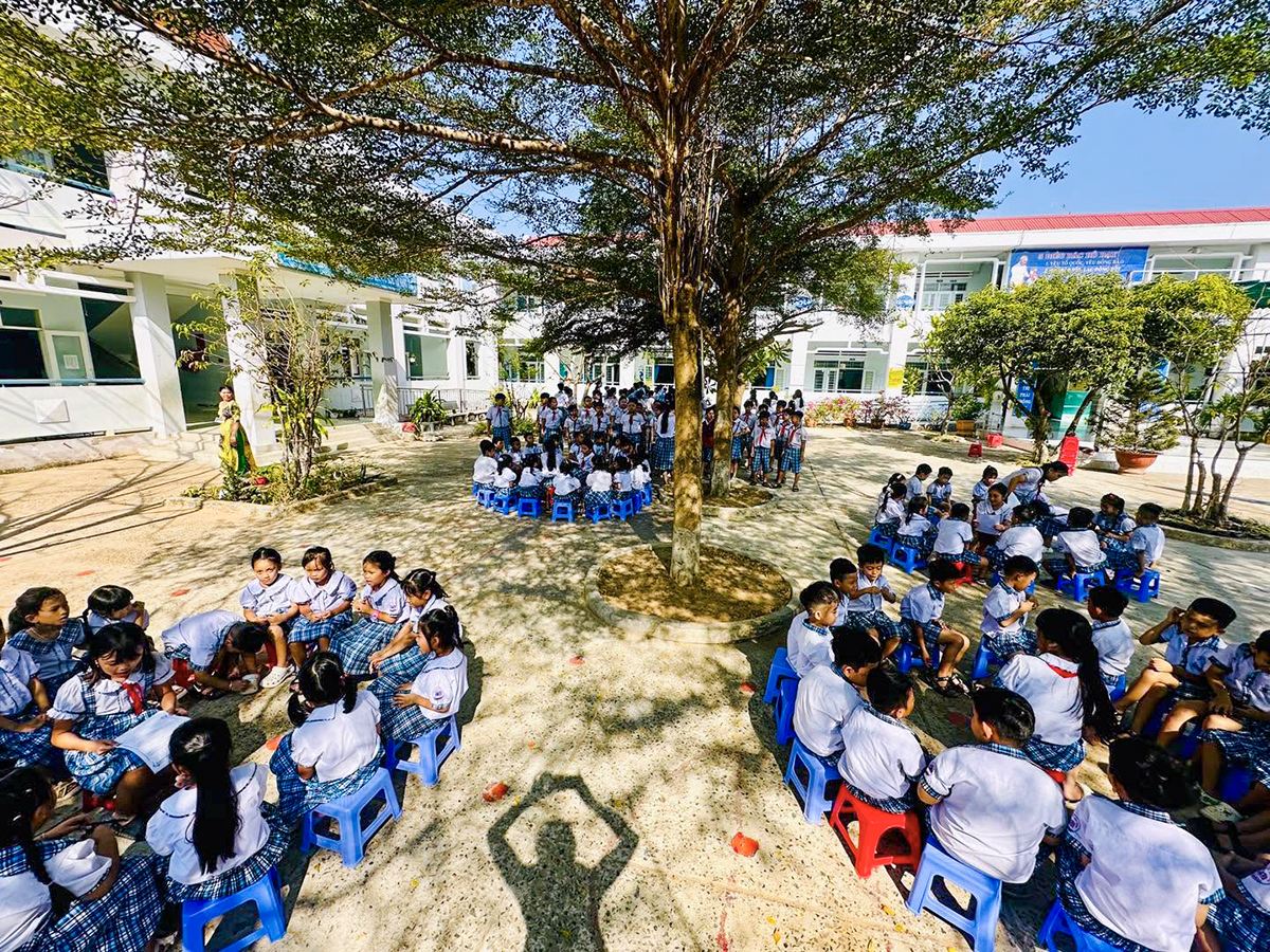 Mô hình “Giờ ra chơi trải nghiệm, sáng tạo” được triển khai tại trường Tiểu học Phú Long